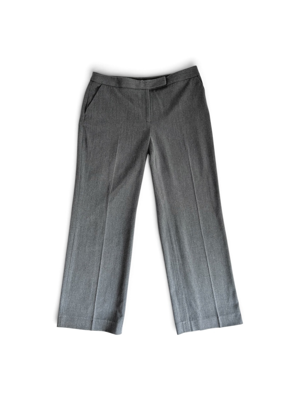 Rafaella Charcoal Low-Rise Straight-Leg Dress Pants
